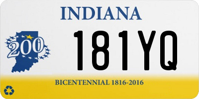 IN license plate 181YQ