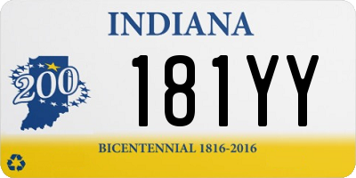 IN license plate 181YY