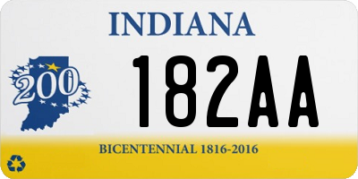 IN license plate 182AA