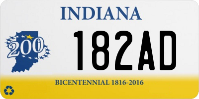 IN license plate 182AD