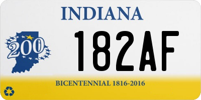 IN license plate 182AF