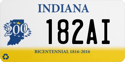 IN license plate 182AI