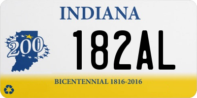 IN license plate 182AL