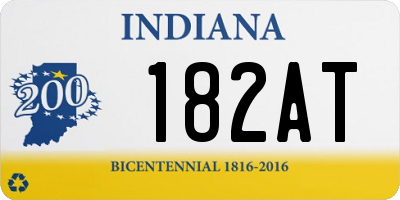 IN license plate 182AT