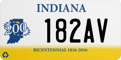 IN license plate 182AV