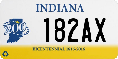 IN license plate 182AX