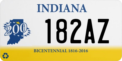 IN license plate 182AZ