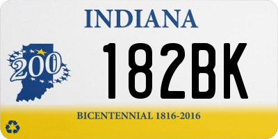 IN license plate 182BK