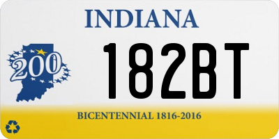 IN license plate 182BT