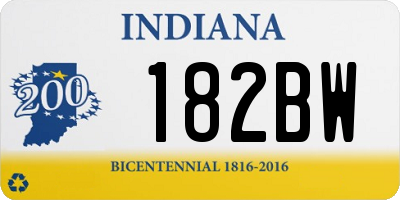 IN license plate 182BW