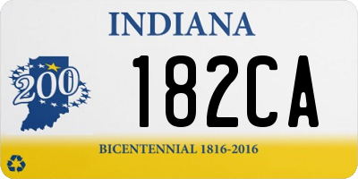 IN license plate 182CA