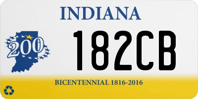 IN license plate 182CB