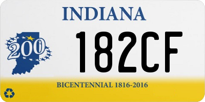 IN license plate 182CF