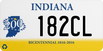 IN license plate 182CL