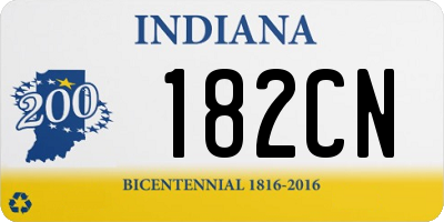 IN license plate 182CN