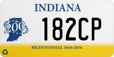 IN license plate 182CP