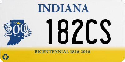 IN license plate 182CS