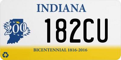 IN license plate 182CU