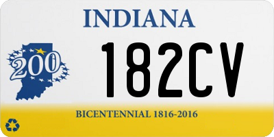 IN license plate 182CV