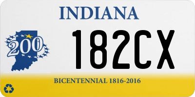 IN license plate 182CX