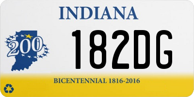 IN license plate 182DG