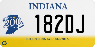 IN license plate 182DJ