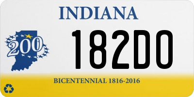 IN license plate 182DO