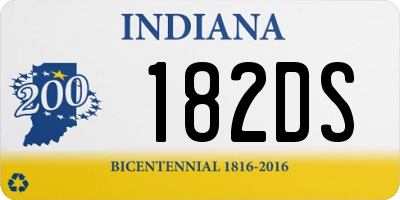 IN license plate 182DS