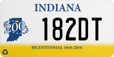 IN license plate 182DT