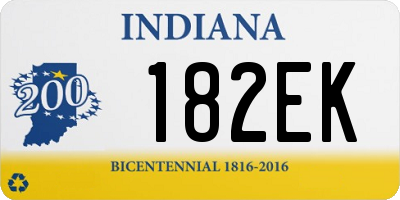 IN license plate 182EK