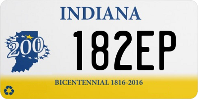 IN license plate 182EP