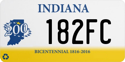 IN license plate 182FC