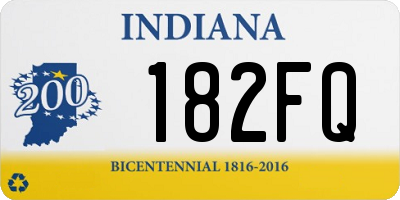 IN license plate 182FQ