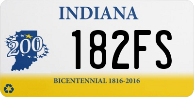 IN license plate 182FS