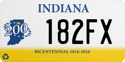 IN license plate 182FX