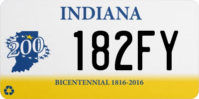 IN license plate 182FY