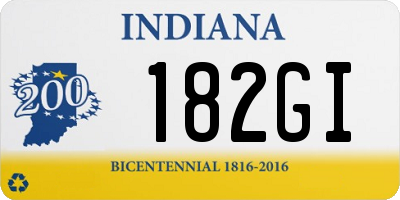 IN license plate 182GI