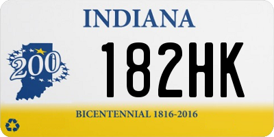 IN license plate 182HK