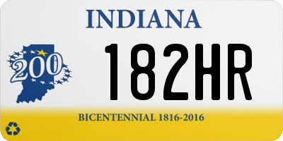 IN license plate 182HR