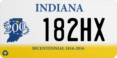 IN license plate 182HX