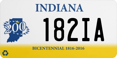 IN license plate 182IA