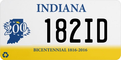 IN license plate 182ID