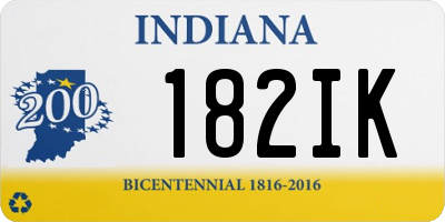 IN license plate 182IK