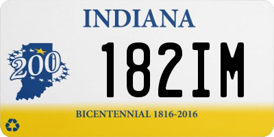 IN license plate 182IM