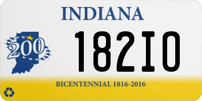 IN license plate 182IO