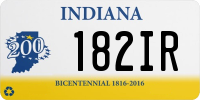 IN license plate 182IR