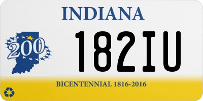 IN license plate 182IU