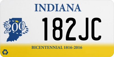 IN license plate 182JC