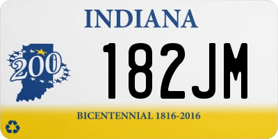 IN license plate 182JM