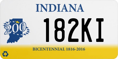 IN license plate 182KI